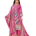 DRAVINAM Trends Kurti 2.50 mtrs, Pure Viscose Rayon (3 mtrs apx), Pure Cotton Mal Mal Print (2.30|Pink