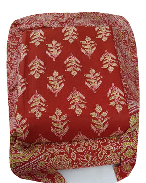 DRAVINAM Trends Jaipuri Print Cambric Cotton Unstitched Salwar Suit Dress Material for Women with Mulmul Cotton Dupatta