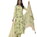 DRAVINAM Trends Women's Unstitched Digital Print Fancy Embroidered Pure Cambric Cotton Salwar Suit Dress Material with Digital Printed Mal Mal Cotton Chunni/Dupatta (Yellow)