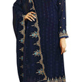 DRAVINAM Trends Women's Heavy Embroidered Pure Georgette Chudidar Salwar Suit Dress Material with cutwork Embroidered Dupatta (Free size)