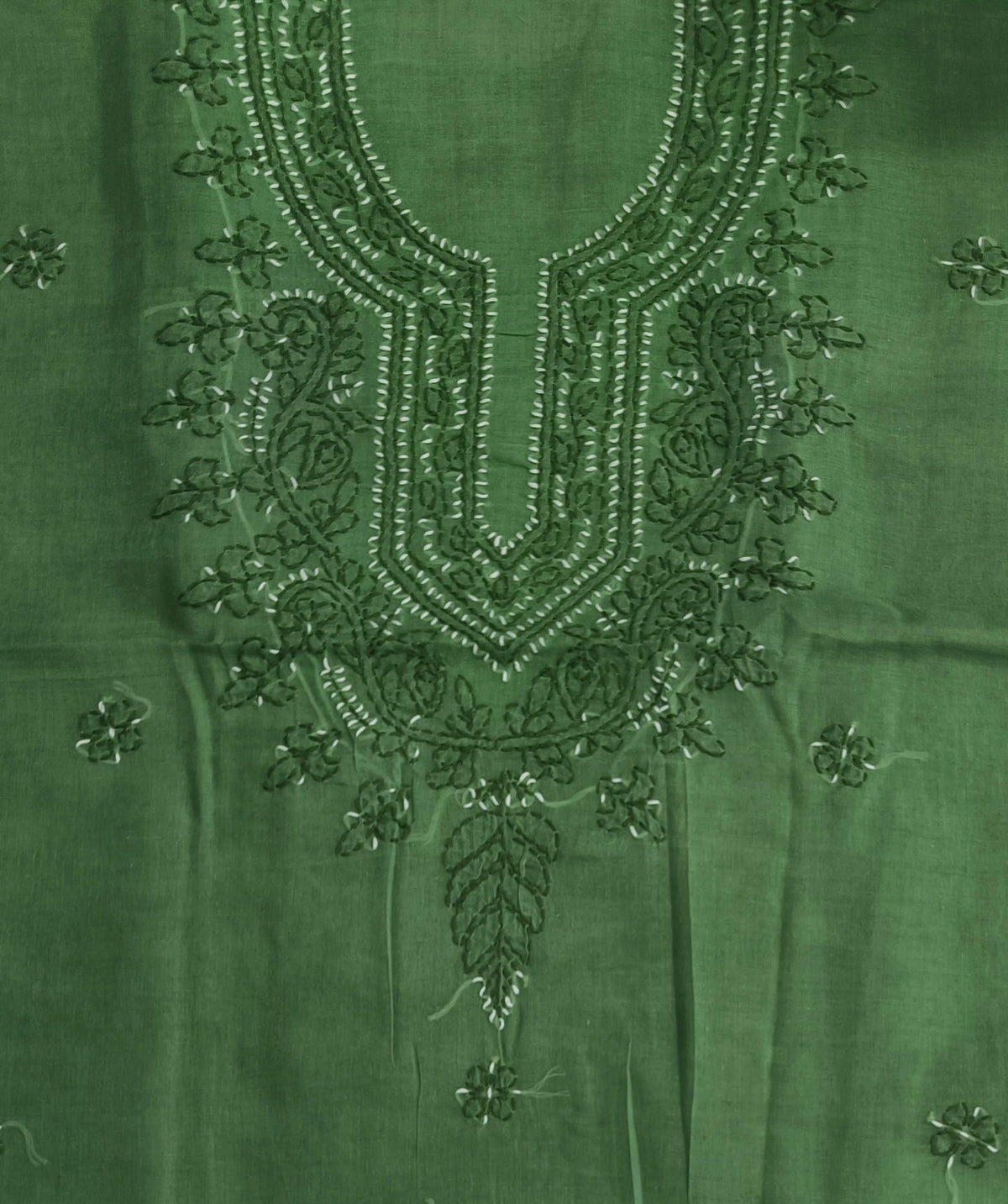 DRAVINAM Trends Women’s Cotton Unstitched Chikankari Suit Set with Dupatta & Bottom | Hand-Embroidered Lucknowi Dress Material | Premium Ethnic Wear for Women | Free Size (3-Piece)