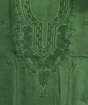 DRAVINAM Trends Women’s Cotton Unstitched Chikankari Suit Set with Dupatta & Bottom | Hand-Embroidered Lucknowi Dress Material | Premium Ethnic Wear for Women | Free Size (3-Piece)
