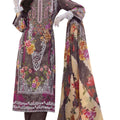 DRAVINAM Trends Women's Unstitched Pakistani Print Embroidered Pure Cotton Salwar Suit Dress Materials with Cotton Printed Dupatta