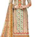 DRAVINAM Trends Pure Wool Pashmina Siroski Work Digital Printed Unstitched Salwar Suit Material with Pashmina Printed Shawl Dupatta