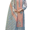 DRAVINAM Trends Women's Unstitched Pure Cotton Embroidered Suit Material