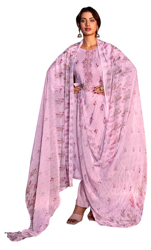 DRAVINAM Trends Women's Cotton Embroidered Unstitiched Salwar Suit Material