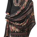 DRAVINAM Trends Women's Unstitched Viscose Maslin Hand Embroidered Suit Material - Viscose Maslin Digital Printed Hand Embroidered Kameez II Rayon Bottoms II Half Pure Digital Printed Dupatta
