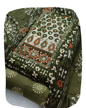 DRAVINAM Trends Women's Cambric Cotton Dress Material | Unstitch Printed Suit Set with Cotton Dupatta