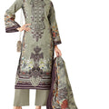 DRAVINAM Trends Women's Pakistani Digital Print Embroidered Unstitcehd Pure Cambric Cotton Salwar Suit Dress Materials with Cotton Printed Dupatta