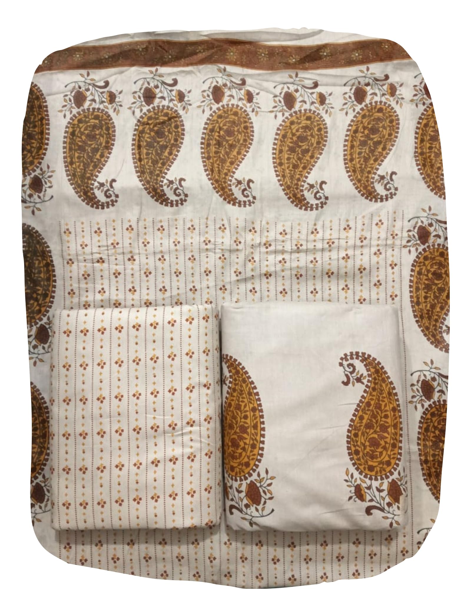 DRAVINAM Trends Jaipuri Print Cambric Cotton Unstitched Salwar Suit Dress Material for Women with Mulmul Cotton Dupatta