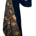 DRAVINAM Trends Women's Unstitch Premium Velvet Fancy Siroski Work Winter Wear Salwar Suit material with Twill Pashmina Unstitch Bottoms and Embroidered Pure Velvet Shawl Dupatta