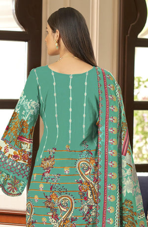 DRAVINAM Trends Women's Unstitched Cotton Suit Dress Material - Pure Cambric Cotton Pakistani Print Embroidered Kameez II Pure Cotton Bottoms II Pure Cotton Dupatta