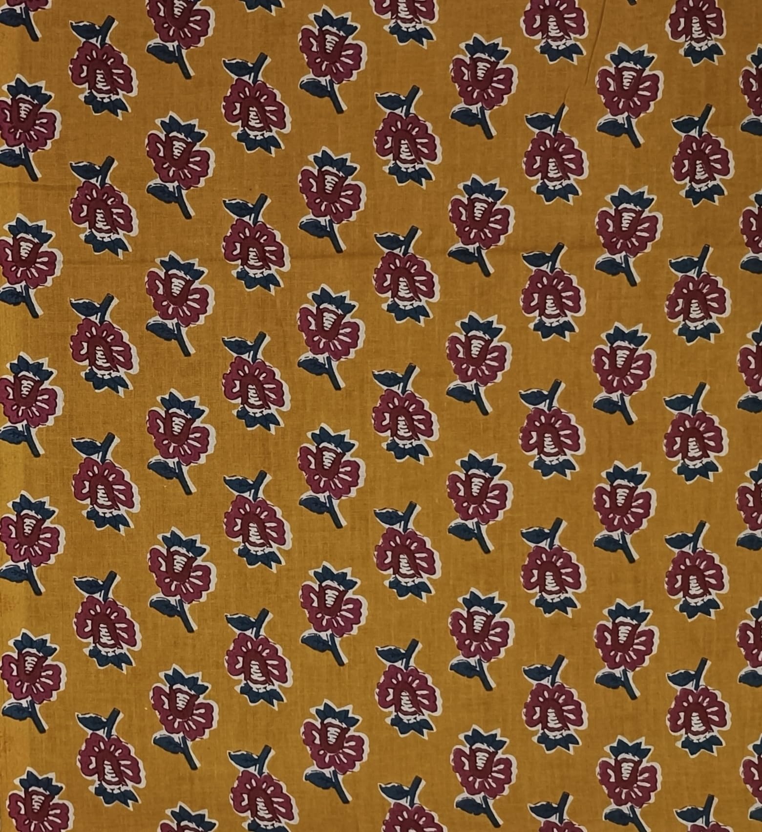 DRAVINAM Trends Jaipuri Print Cambric Cotton Unstitched Salwar Suit Dress Material for Women (Kurta Pant Fabric set)