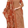 DRAVINAM Trends Women's Printed Spun Pashmina Unstitch Salwar Suit Dress Material with Printed Twill Pashmina Warm Shawl Dupatta