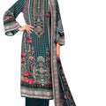DRAVINAM Trends Women's Unstitched Salwar Suit Dress Material - Cotton Digital Printed Organza Embroidered Kameez II Unstitch Bottoms II Cotton Dupatta