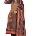 DRAVINAM Trends Women's Unstitched Kaani Print Swaroski Work Spun Pashmina Winter wear Dress Material Fabric for Salwar Suit with printed spun pashmina Kashmiri shawl dupatta
