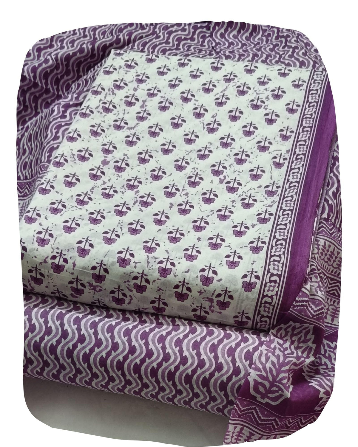 DRAVINAM Trends Jaipuri Print Cambric Cotton Unstitched Salwar Suit Dress Material for Women with Mulmul Cotton Dupatta