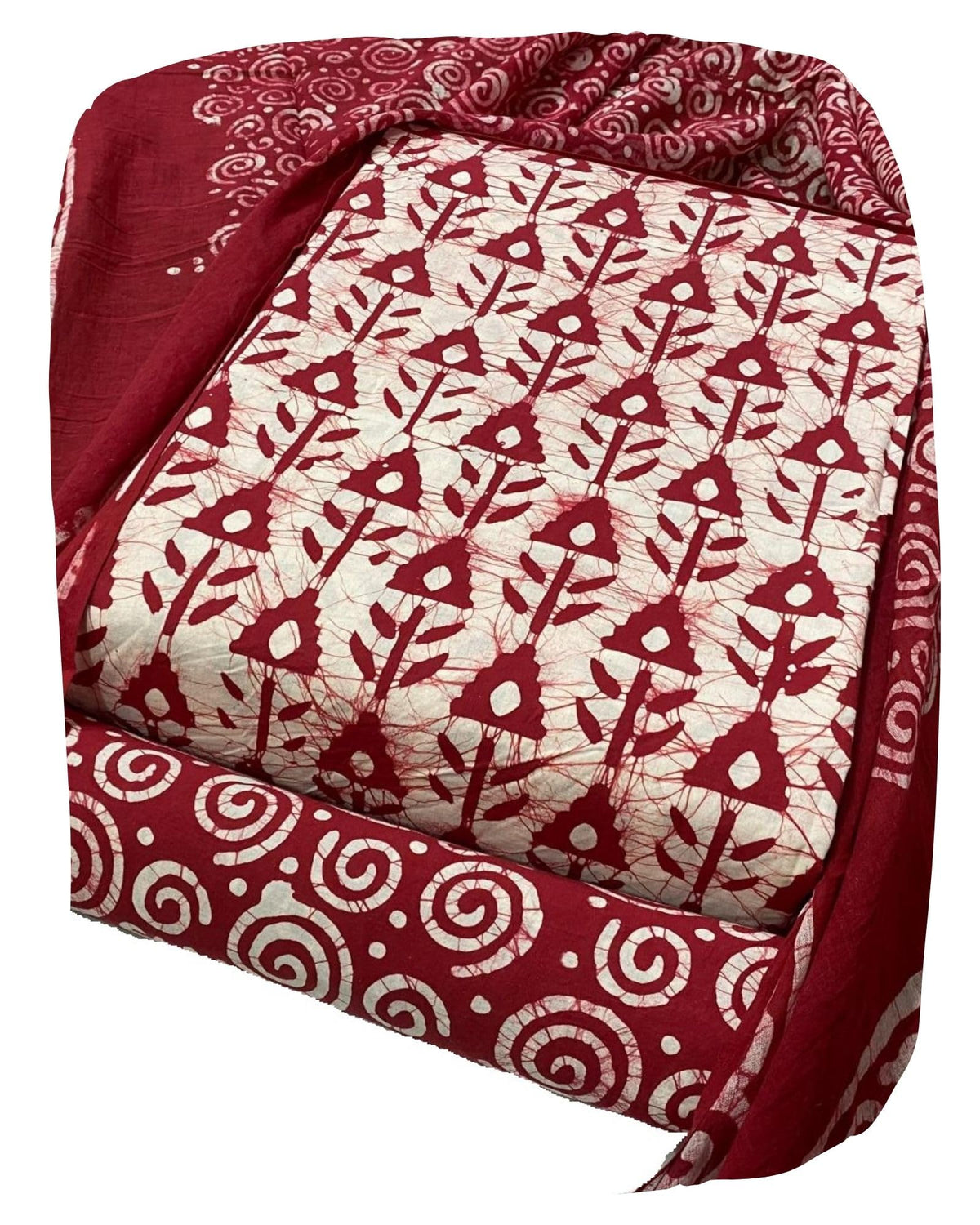 DRAVINAM Trends Unstitched Jaipuri Handmade Wax Batik Print Soft Cotton Dress Material with Dupatta