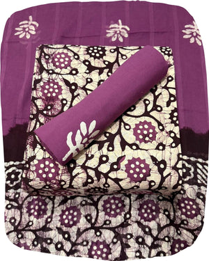 DRAVINAM Trends Unstitched Jaipuri Handmade Multicolour Wax Batik Print Soft Cotton Dress Material with Dupatta