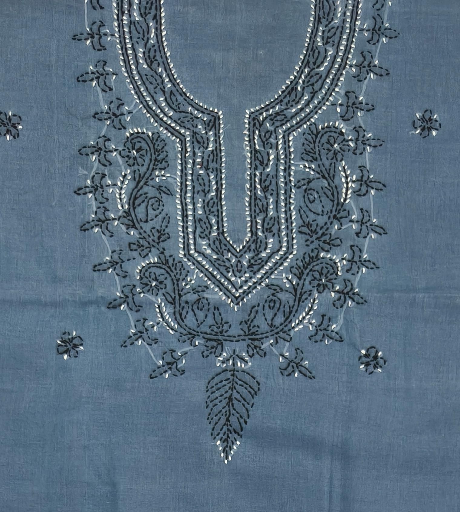 DRAVINAM Trends Women’s Cotton Unstitched Chikankari Suit Set with Dupatta & Bottom | Hand-Embroidered Lucknowi Dress Material | Premium Ethnic Wear for Women | Free Size (3-Piece)