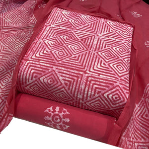 DRAVINAM Trends Unstitched Jaipuri Handmade Wax Batik Print Soft Cotton Dress Material with Dupatta