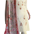 DRAVINAM Trends Women's Unstitched Jam Cotton Embroidered Suit Material