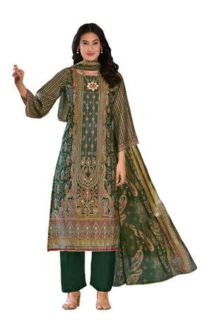 DRAVINAM Trends Kurti 2.50 mtrs, PURE VISCOSE RAYON (3 mtrs apx), PURE MODAL VISCOSE Maslin Dupatta Digital|Cream