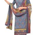DRAVINAM Trends Unstitched Printed Mirror Work Cotton Salwar Suits Dress Material with Chiffon Dupatta