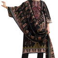 DRAVINAM Trends Unstitched Pakistani Embroidered Pure Cotton Salwar Suit Dress Materials with Cotton Dupatta