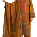 DRAVINAM Trends Women's Unstitched Maslin Suit Material - Embroidered Digital Printed Foil Masline Top II Masline Bottoms II Maslin Digital Dupatta