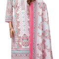 DRAVINAM Trends Pure Cotton Printed Dress Material Salwar Siroski Work Suit with Unstitched Bottoms and Cotton Dupatta