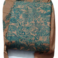 DRAVINAM Trends Women's Unstitched Livia Cotton Salwar Suit Dress Material with Muslin Dupatta | Teal & Beige Paisley Print | All over Print