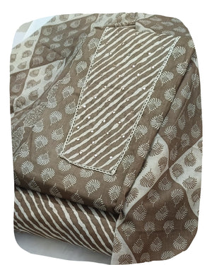 DRAVINAM Trends Women's Cambric Cotton Dress Material | Unstitch Printed Suit Set with Cotton Dupatta