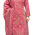 DRAVINAM Trends Kurti 2.50 mtrs,PURE COTTON SOLID DYED (2.7 m),PURE VISCOSE LAWN MULMUL DIGITAL PRINT BOX PALLU|Peach