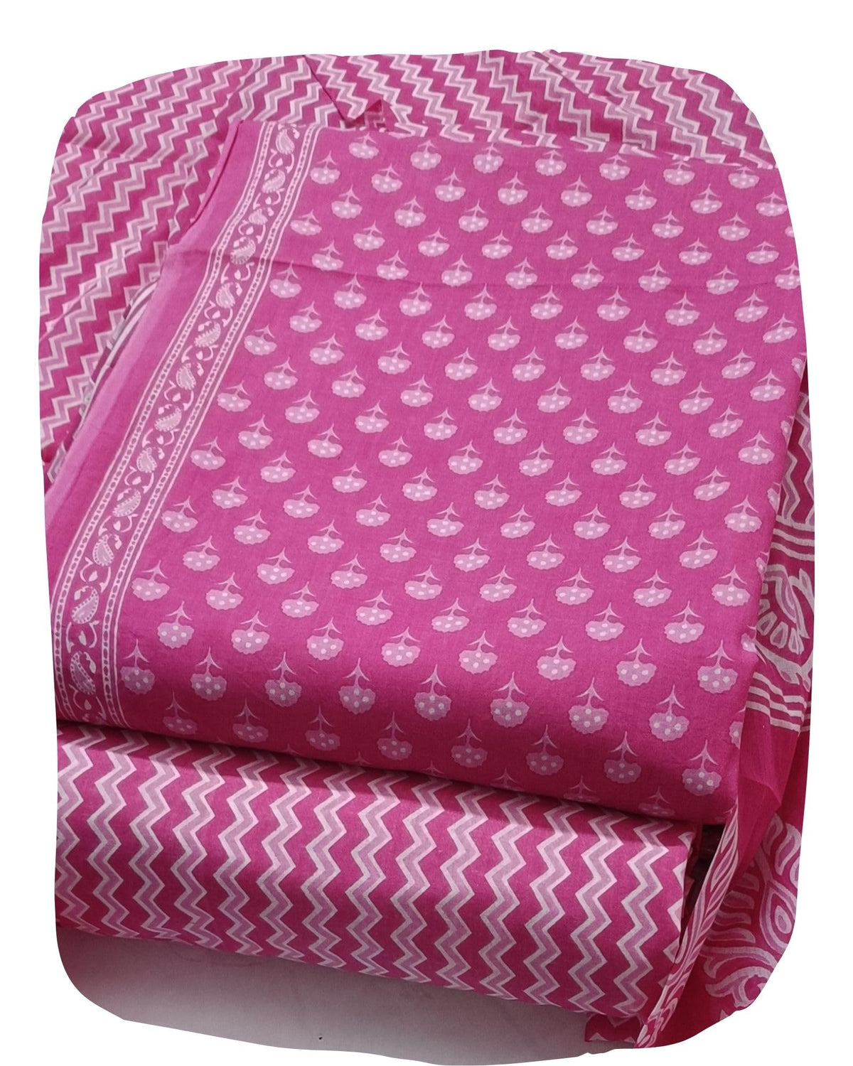 DRAVINAM Trends Jaipuri Print Cambric Cotton Unstitched Salwar Suit Dress Material for Women with Mulmul Cotton Dupatta