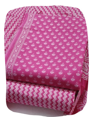 DRAVINAM Trends Jaipuri Print Cambric Cotton Unstitched Salwar Suit Dress Material for Women with Mulmul Cotton Dupatta