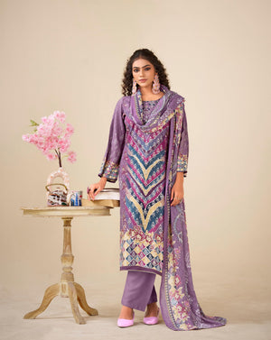 DRAVINAM Trends Kurti 2.50 mtrs, Pure Viscose Rayon (3 mtrs apx), Pure Cotton Mal Mal Print (2.30|Grey