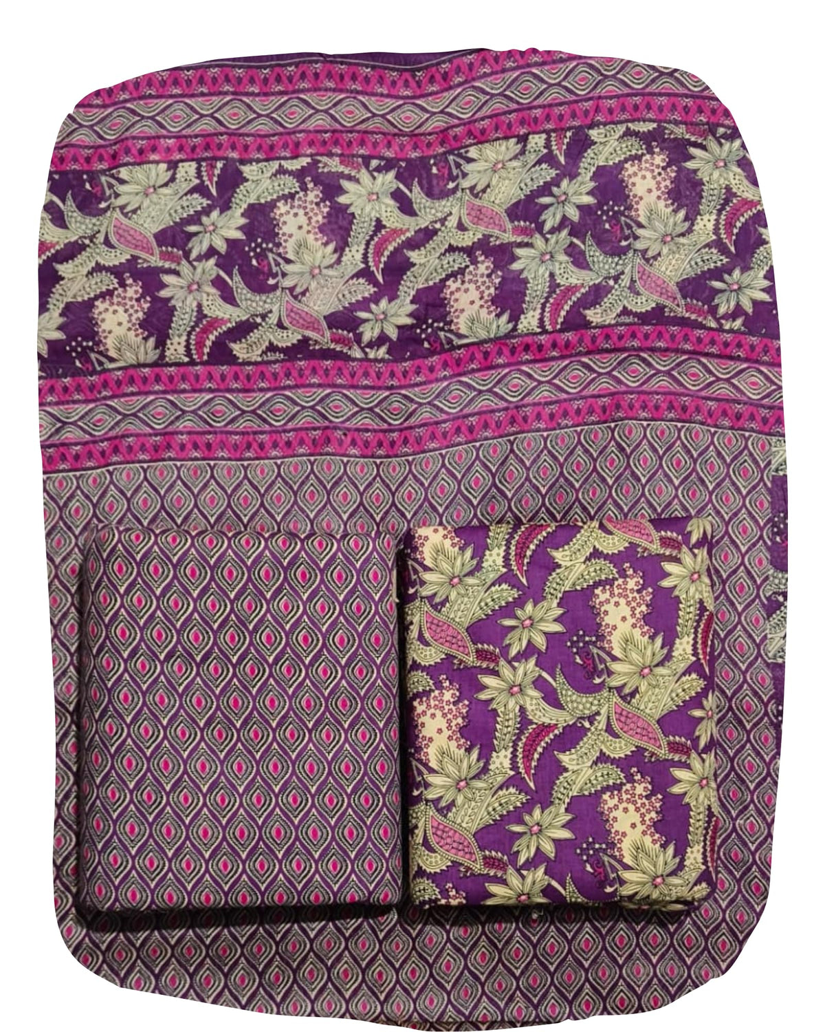 DRAVINAM Trends Jaipuri Print Cambric Cotton Unstitched Salwar Suit Dress Material for Women with Mulmul Cotton Dupatta
