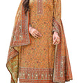 DRAVINAM Trends Women's Unstitched Cotton Embroidered Suit Material - Cotton Embroidered Swaroski Shirt II Rayon Bottoms II Cotton Embroidered Dupatta