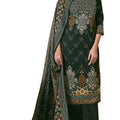 DRAVINAM Trends Women's Printed Woolen Pashmina Unstitch Salwar Suit Dress Material with Digital Woolen Warm Shawl Dupatta