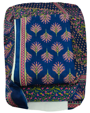 DRAVINAM Trends Jaipuri Print Cambric Cotton Unstitched Salwar Suit Dress Material for Women with Mulmul Cotton Dupatta