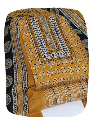 DRAVINAM Trends Women's Cambric Cotton Dress Material | Unstitch Printed Suit Set with Cotton Dupatta