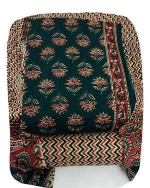 DRAVINAM Trends Jaipuri Print Cambric Cotton Unstitched Salwar Suit Dress Material for Women with Mulmul Cotton Dupatta