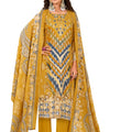 DRAVINAM Trends Kurti 2.50 mtrs, Pure Viscose Rayon (3 mtrs apx), Pure Cotton Mal Mal Print (2.30|Yellow