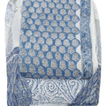 DRAVINAM Trends Hand Block Print Cambric Cotton Unstitched Salwar Suit Set for Women with Pure Chiffon Hand Printed Dupatta