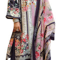 DRAVINAM Trends Women Unstitched Suit Set Material Karachi Lawn Cotton Pakistani Digital Printed Embroidered Kameez With Unstitched Bottoms And Cotton Dupatta, Pink