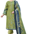 DRAVINAM Trends Women's Unstitched Camric Cotton Embroidered Pakistani Suit Material