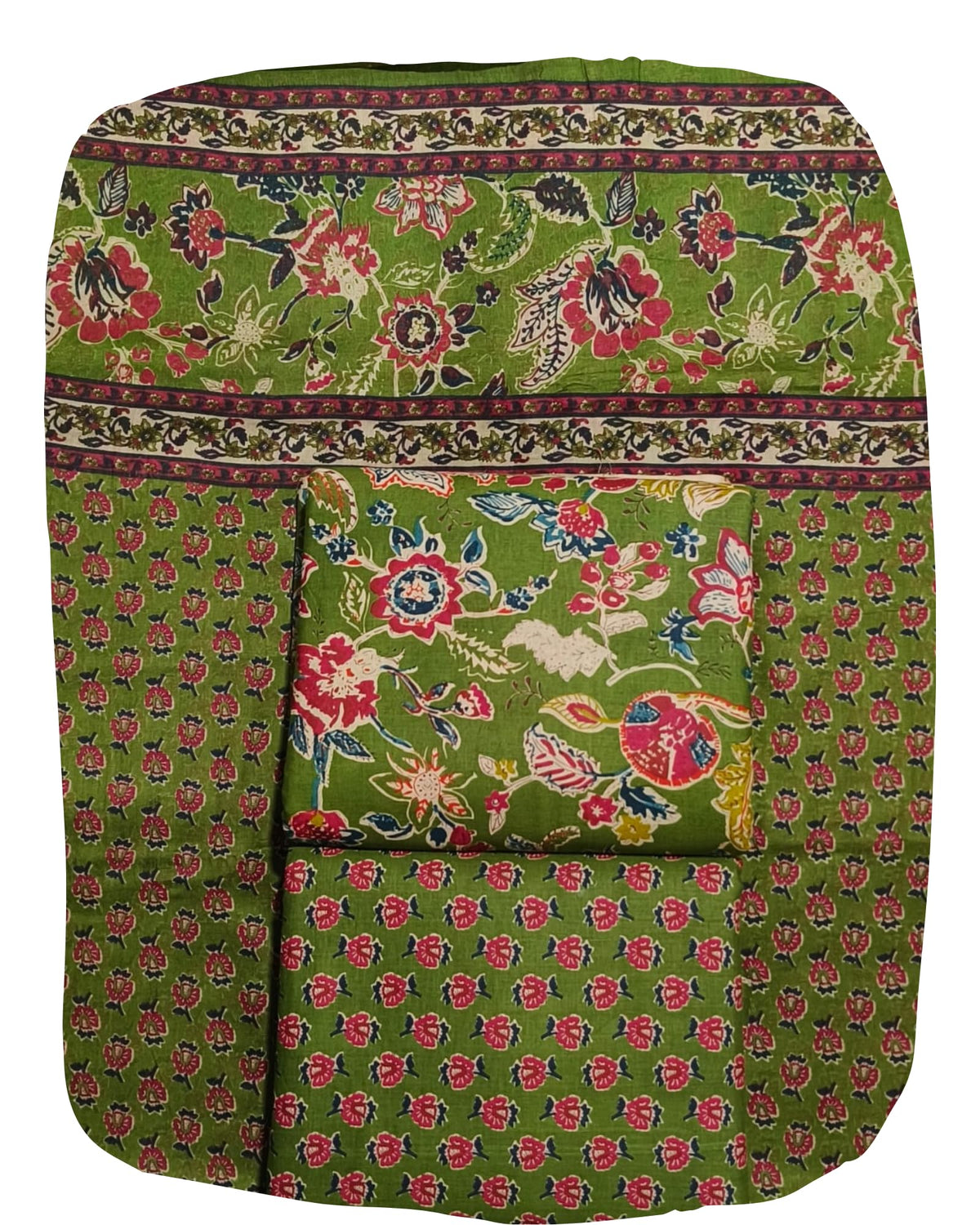 DRAVINAM Trends Jaipuri Print Cambric Cotton Unstitched Salwar Suit Dress Material for Women with Mulmul Cotton Dupatta