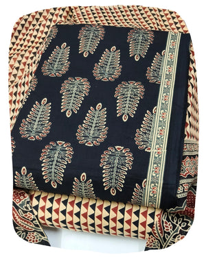 DRAVINAM Trends Jaipuri Print Cambric Cotton Unstitched Salwar Suit Dress Material for Women with Mulmul Cotton Dupatta