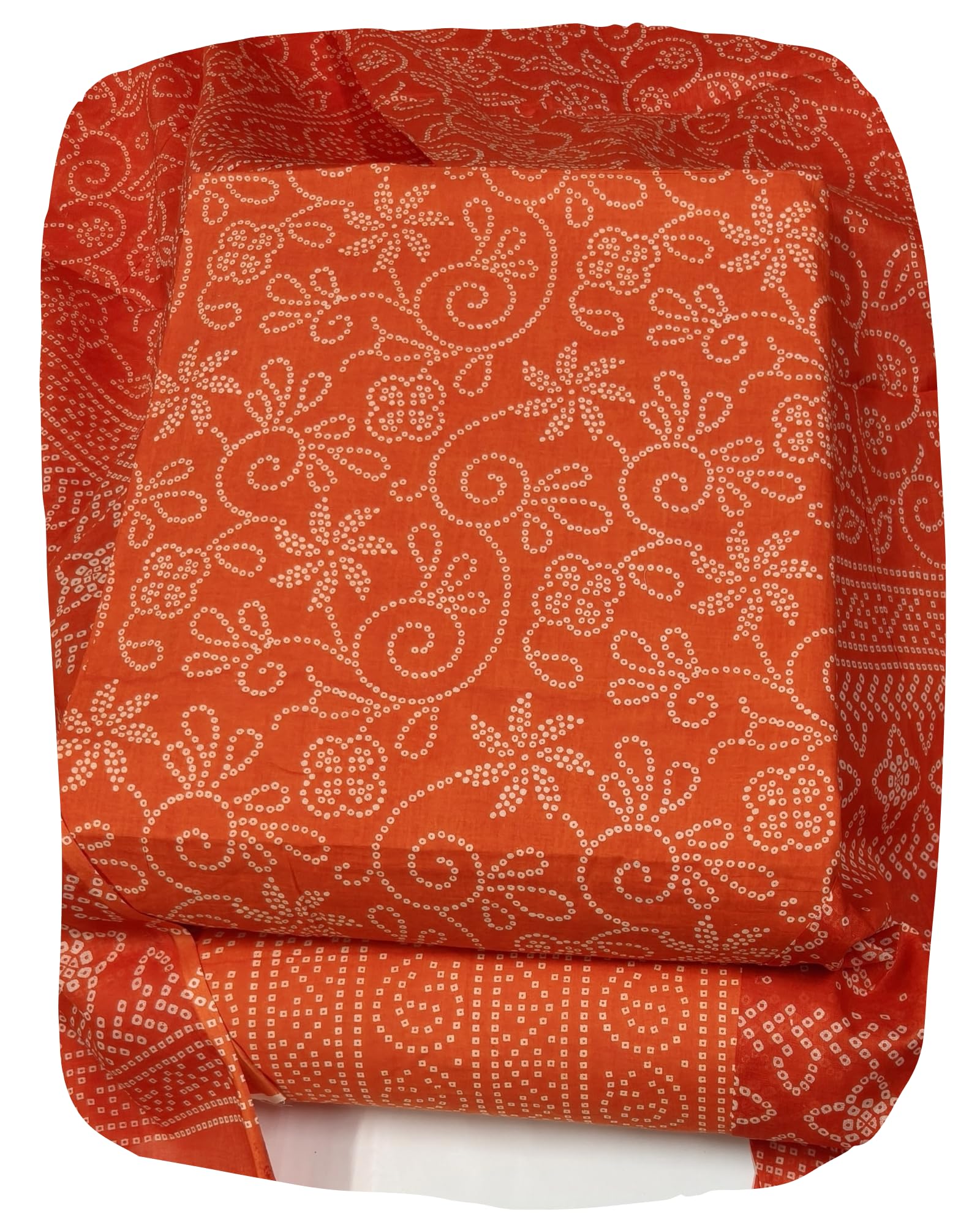 DRAVINAM Trends Jaipuri Print Cambric Cotton Unstitched Salwar Suit Dress Material for Women with Mulmul Cotton Dupatta